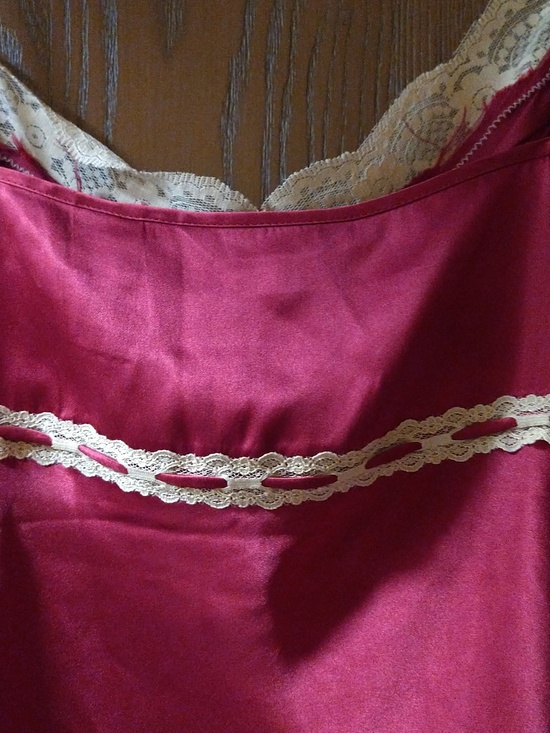Rose Red Silk Cami Top Size L - Picture 6 of 6